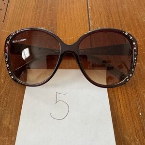 Unk Brown Sunglasses with Crystal Accents